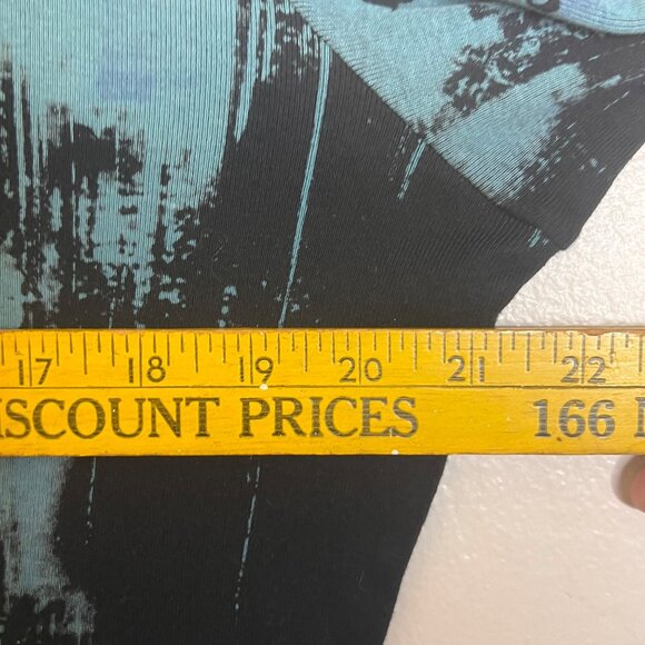 Katina Marie Womens L Blue & Black 3/4 Sleeve Sweater Elegant Damask Supima Cott - Picture 10 of 14